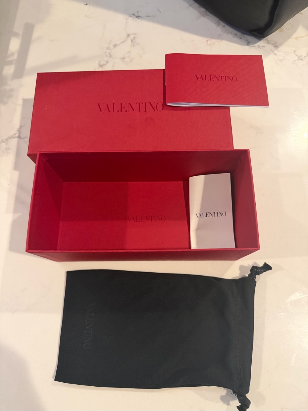 Valentino Red Box & Black Dust Bag Sunglasses
